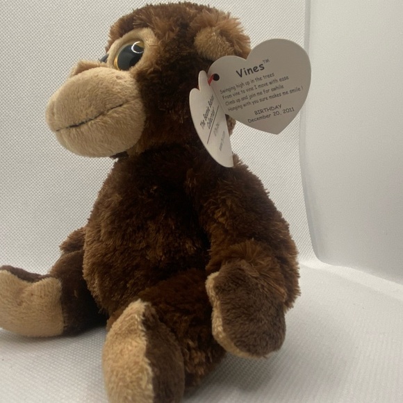 Ty Brown and Tan Monkey Plush - Vines - Picture 3 of 5